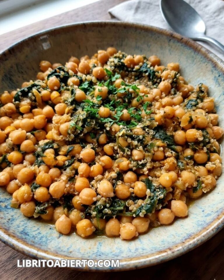 Garbanzos con quinoa y espinacas una receta rica y saludable