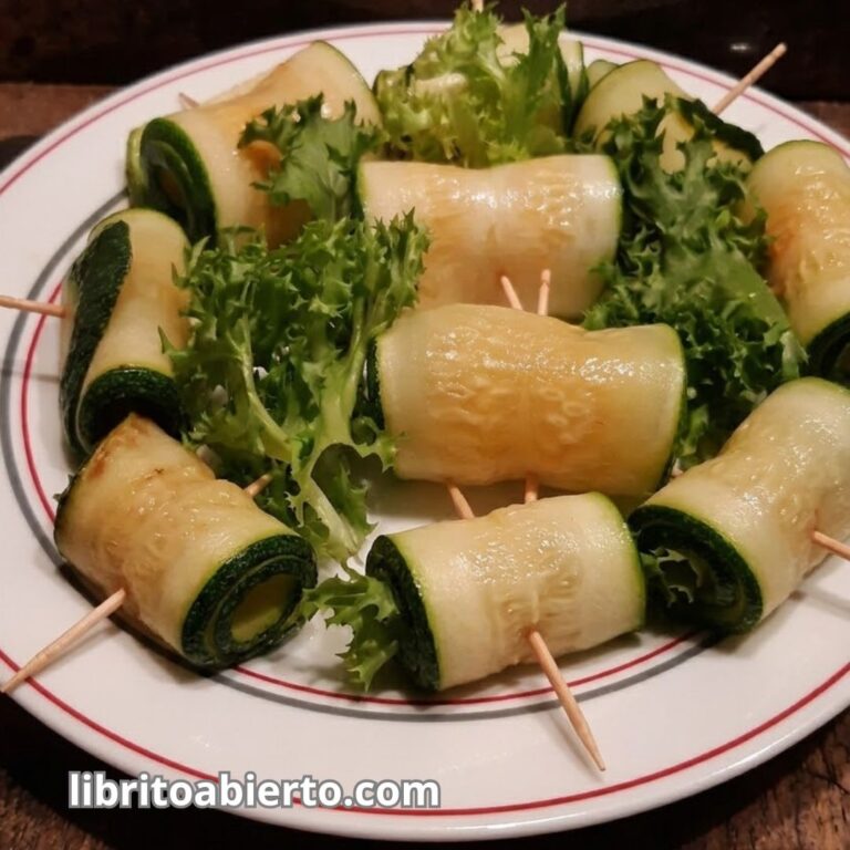 Rollitos de calabacín a la plancha