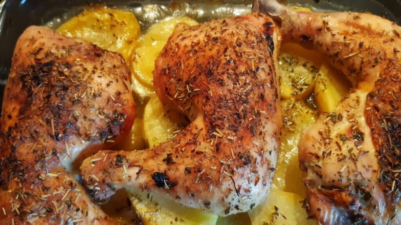 receta de muslos de pollo al horno asados como de asador