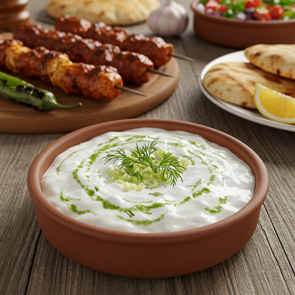 Receta de salsa de yogurt turca para kebab