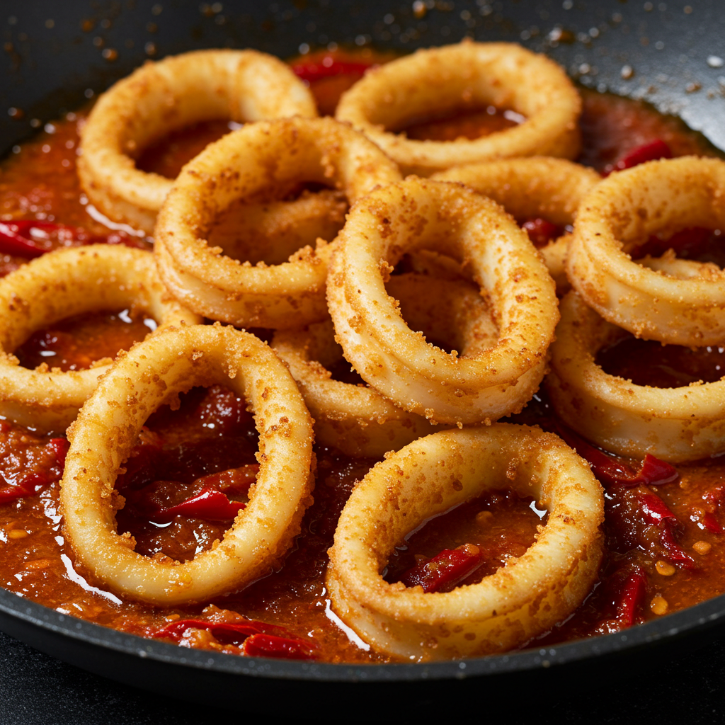 Receta de calamares a la romana en salsa de guindilla