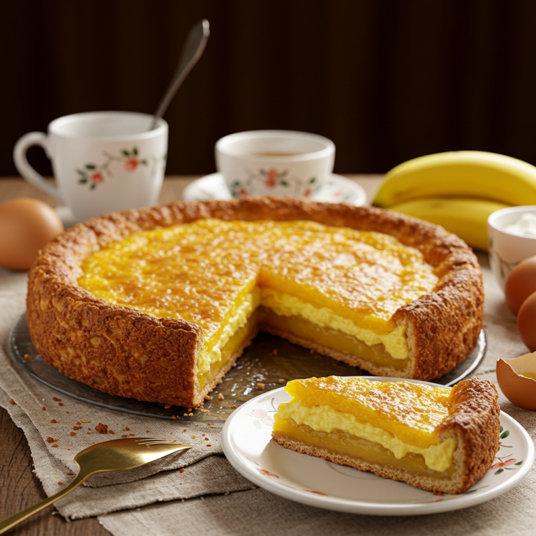 pastel de plátano