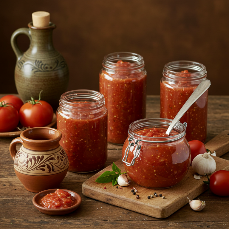 Receta de conserva de salsa de tomate