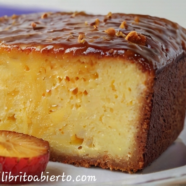 Receta fácil de pudin de manzana postre casero