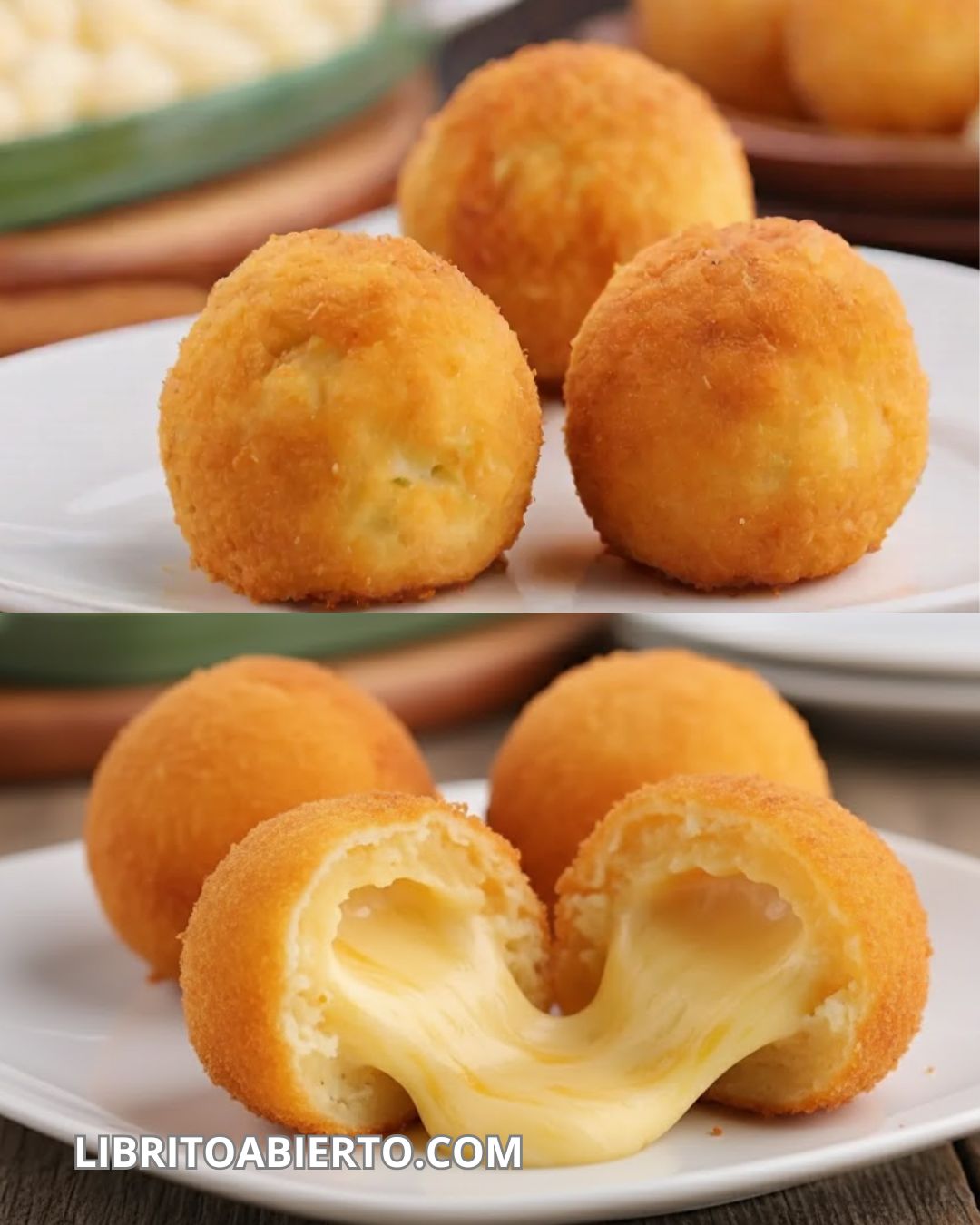 Receta de buñuelos rellenos de queso