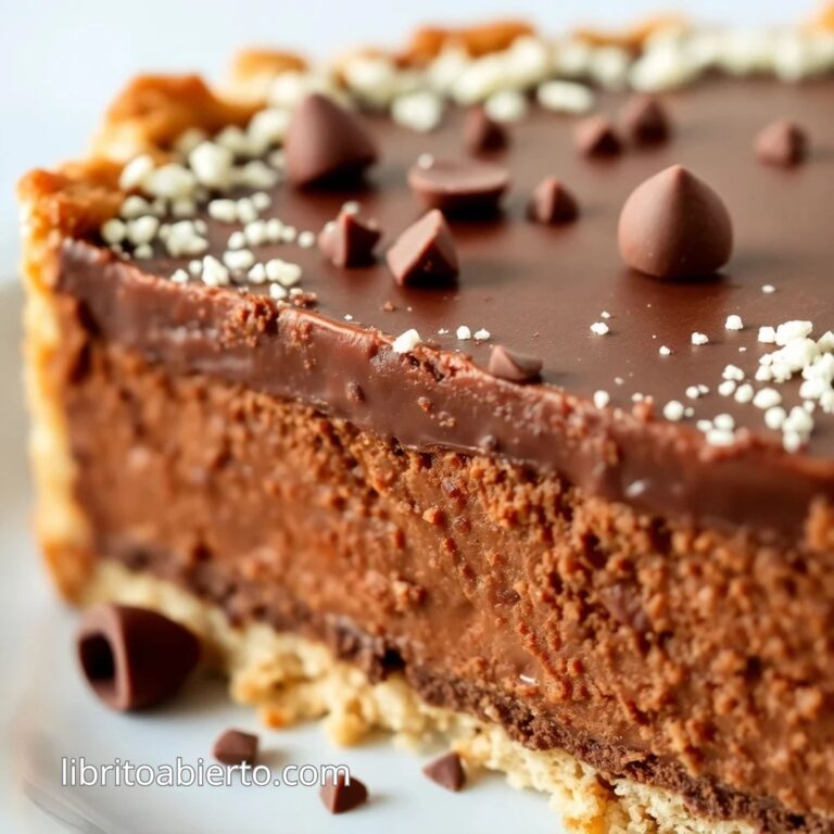 Tarta cremosa de almendras y chocolate