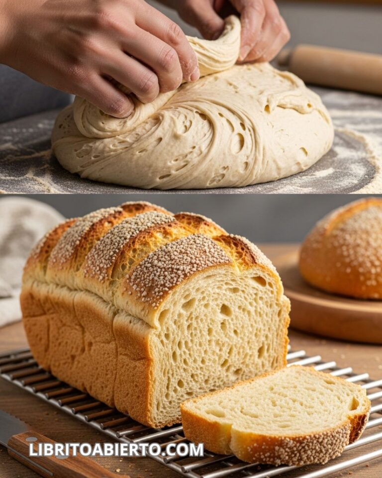Receta casera de pan de molde rústico