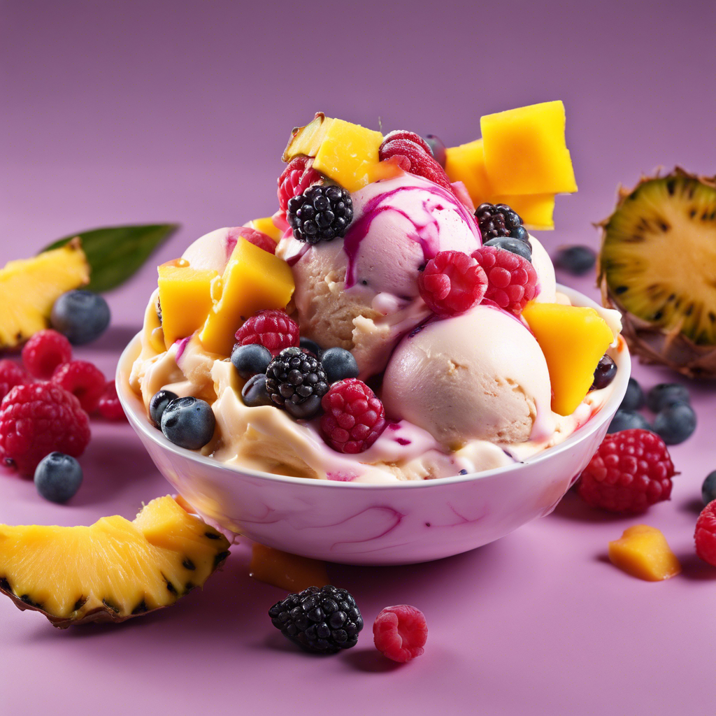 Receta de helado de frutas naturales