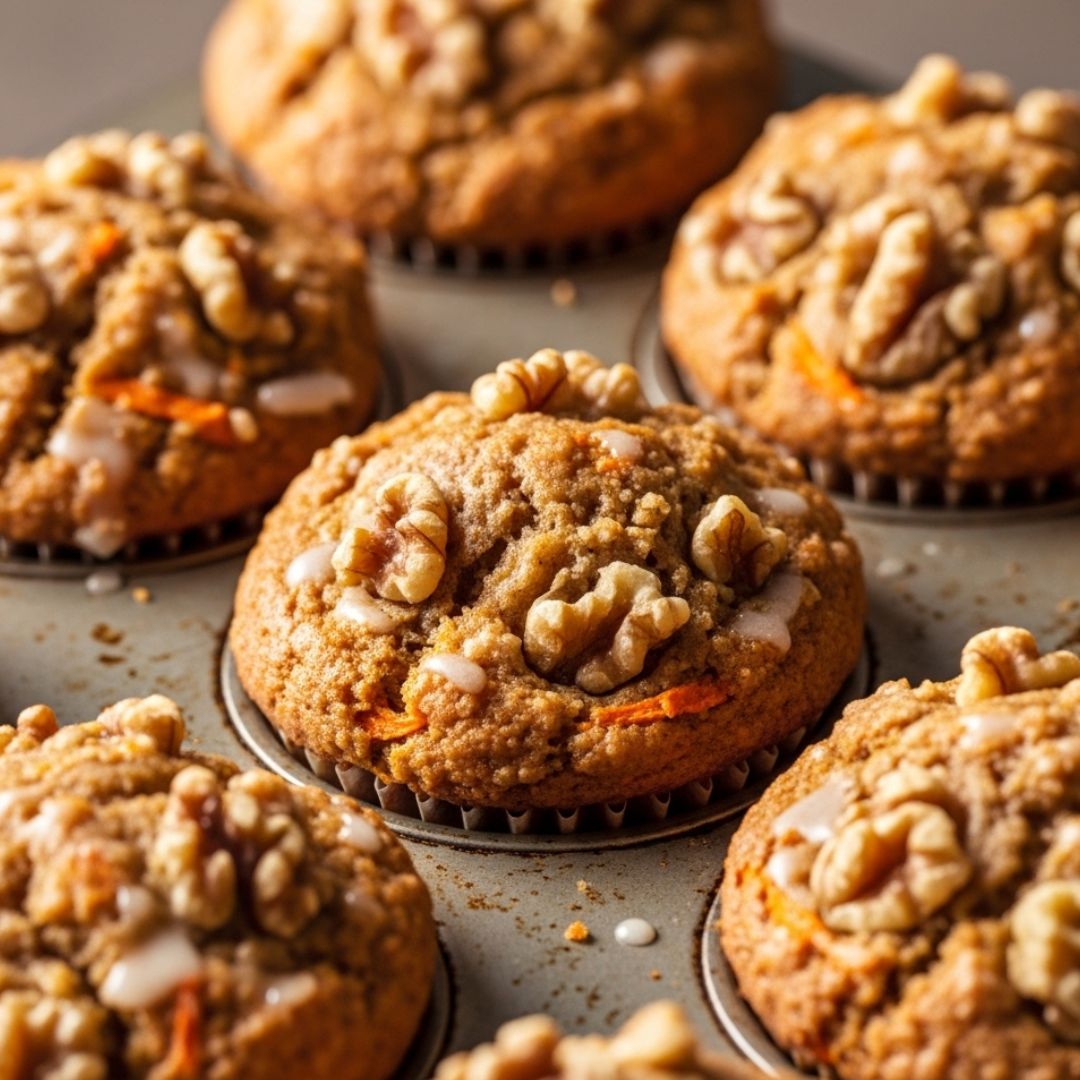 Muffins de zanahoria y nuez