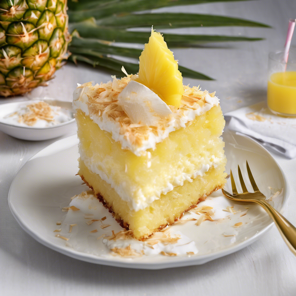 Tarta de piña colada