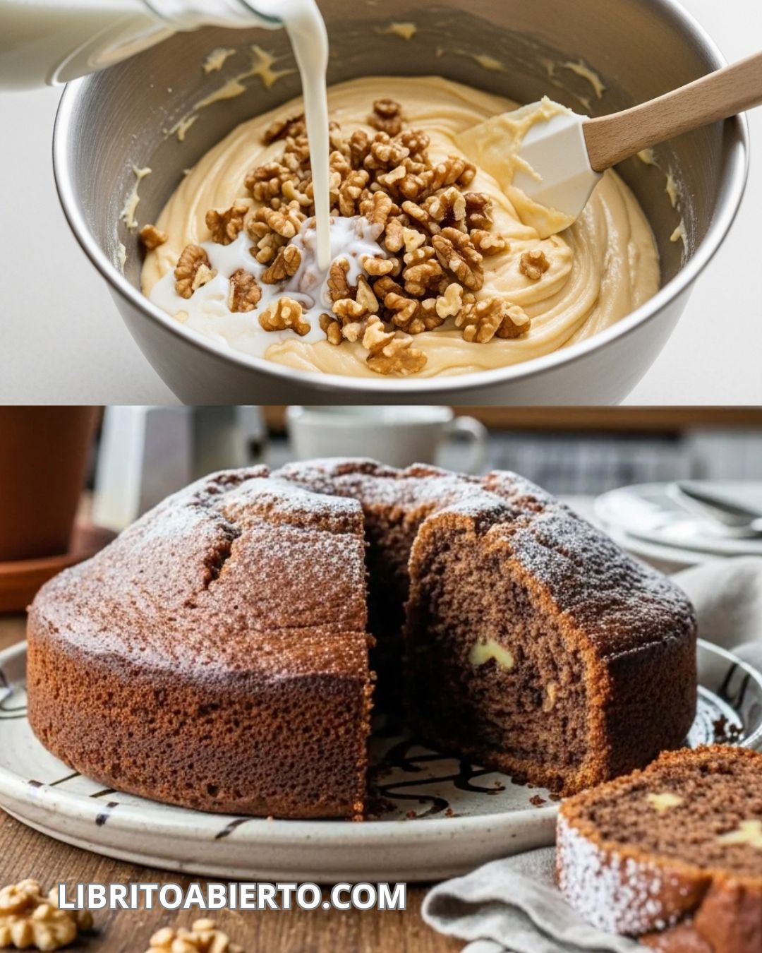 Bizcocho de cacao y nueces