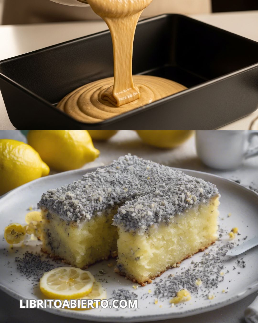 Bizcocho de limón y semillas de amapola