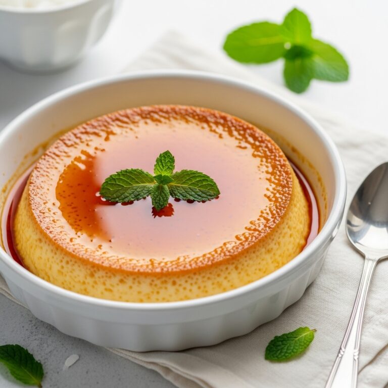 Flan de coco con leche condensada