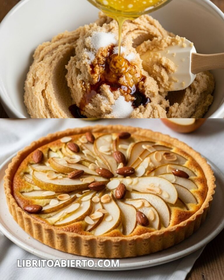 Tarta de pera y almendra