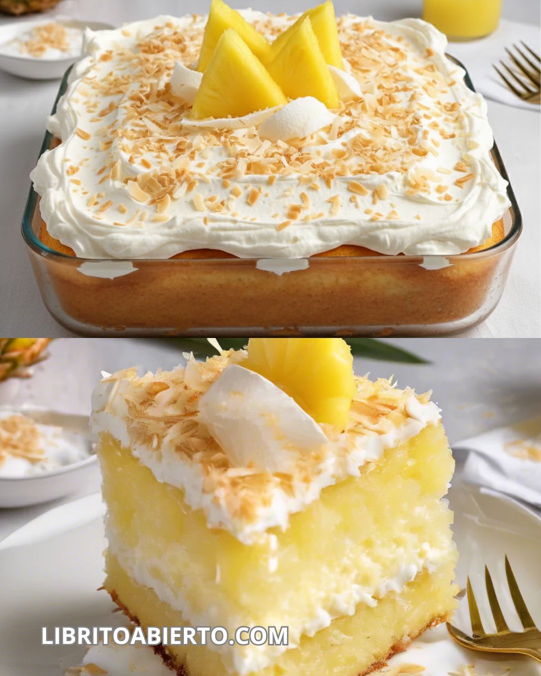 Tarta de piña colada
