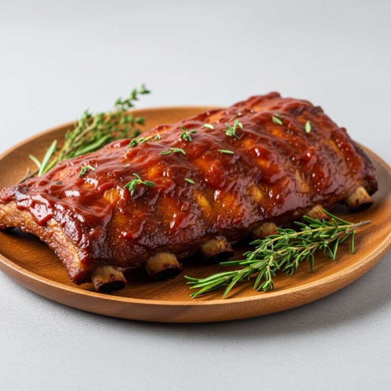 Costillas de cerdo con salsa barbacoa