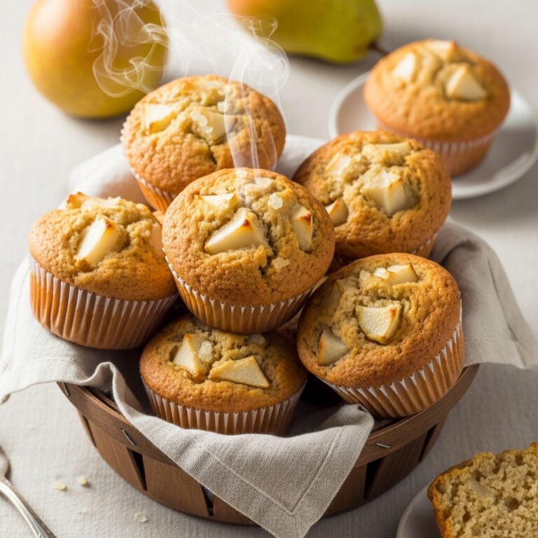 Muffins de pera y jengibre