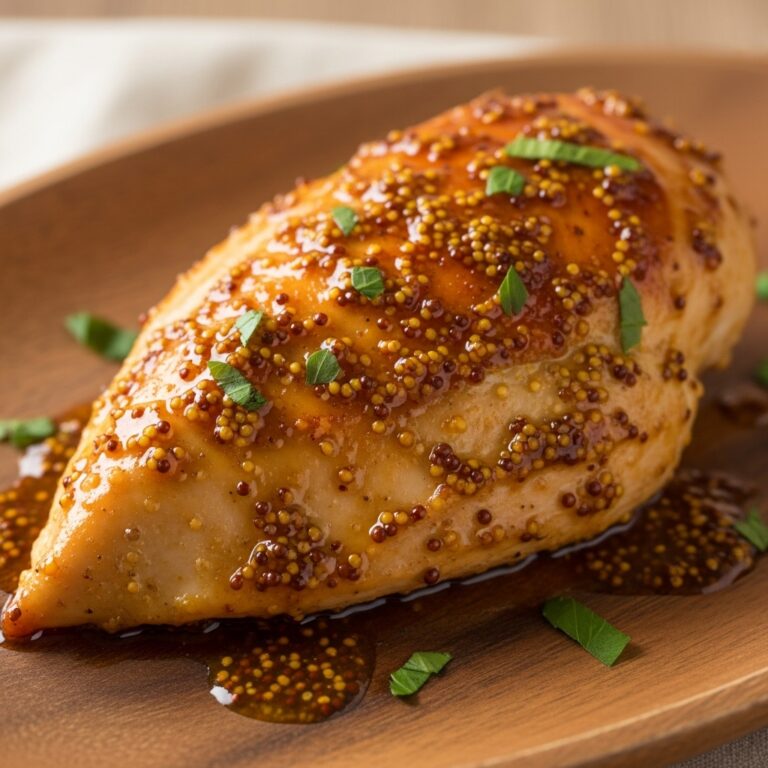 Pechuga de pollo al horno con mostaza