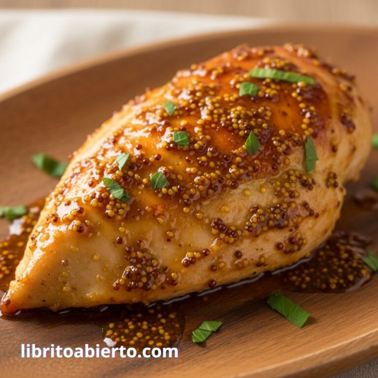 Pechuga de pollo al horno con mostaza