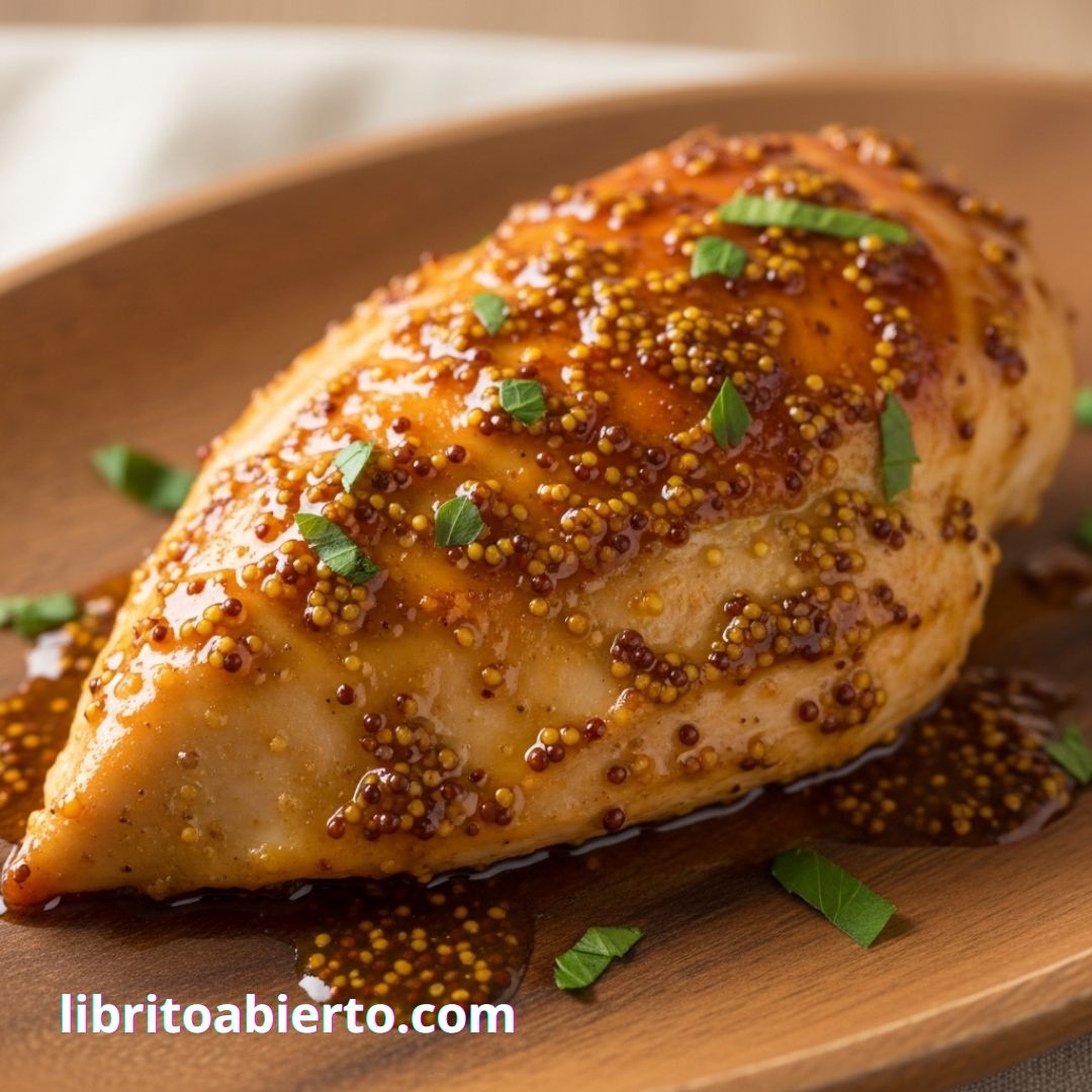 Pechuga de pollo al horno con mostaza