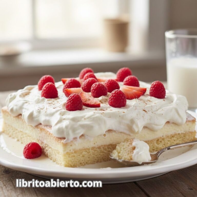 Prepara el mejor pastel de tres leches casero con esta receta paso a paso, logrando un bizcocho esponjoso, húmedo con un sabor irresistible