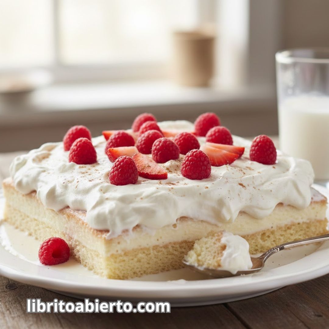 Prepara el mejor pastel de tres leches casero con esta receta paso a paso, logrando un bizcocho esponjoso, húmedo con un sabor irresistible