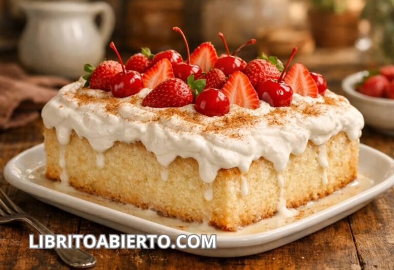 Pastel de tres leches la receta tradicional con resultado jugoso